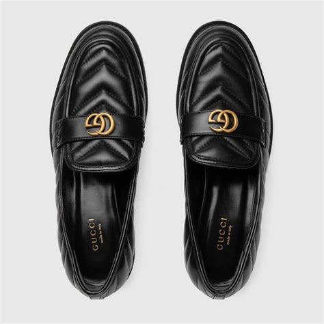 gucci marmont quilted leather loafers|Gucci fringe loafer.